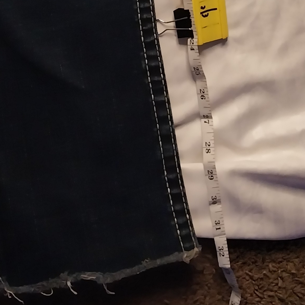 True Religion Joey Super T Flare Jeans Women's 27 Dark Wash Y2K - Picture 5 of 9
